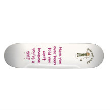 Blonde Female Archery in Camouflage Skate Board Decks