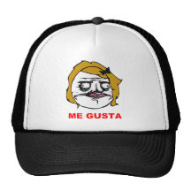 Blonde Female Me Gusta Comic Rage Face Meme Trucker Hat