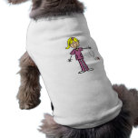 Blonde Female Stick Figure Nurse T-shirts Doggie Shirt