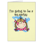 Blonde Future Big Sister Tshirts and Gifts Greeting Cards