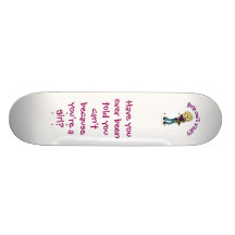 Blonde Girl Playing Saxophone Skate Board