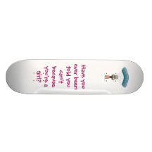 Blonde Girl Sky Diver Skate Decks