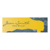 Blonde Hair Girl Hair Stylist Mini Business Card