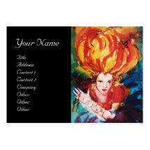 BLONDE IN RED Beauty ,Makeup, Hair Salon Business Cards
