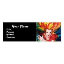 BLONDE IN RED Monogram Beauty ,Makeup, Hair Salon Business Cards