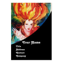 BLONDE IN RED Monogram Beauty ,Makeup, Hair Salon Business Card Template