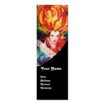 BLONDE IN RED Monogram Beauty ,Makeup, Hair Salon Business Card