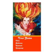 BLONDE IN RED Monogram Beauty ,Makeup, Hair Salon Business Cards