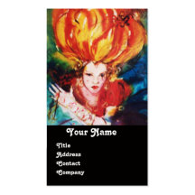 BLONDE IN RED Monogram Beauty ,Makeup, Hair Salon Business Cards