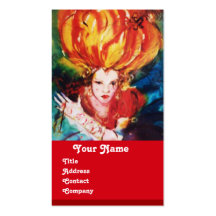 BLONDE IN RED Monogram Beauty ,Makeup, Hair Salon Business Card Templates
