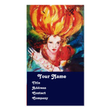 BLONDE IN RED Monogram Beauty ,Makeup, Hair Salon Business Card