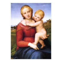 Blonde Madonna and Baby Jesus Announcements