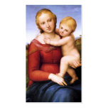 Blonde Madonna and Baby Jesus Business Card Template