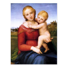Blonde Madonna and Baby Jesus Post Card