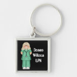 Blonde Personalised Nurse Keychain