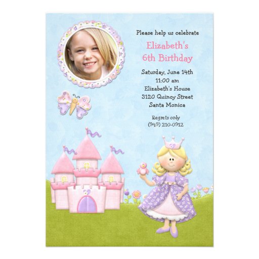 Blonde Princess Birthday Party Invitation