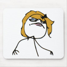 Blonde Rage Girl Meme Mousepad