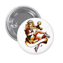 Blonde Roller Girl Sailor Buttons