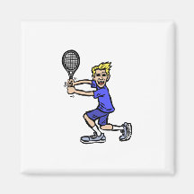 Blonde Tennis Boy Fridge Magnets