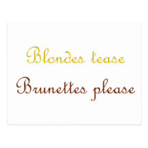 Blondes&Brunettes Postcard