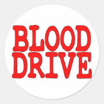 Blood Drive Round Stickers