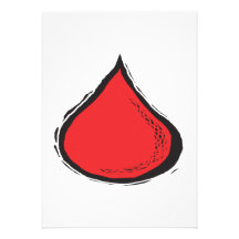 Blood Drop Custom Announcement