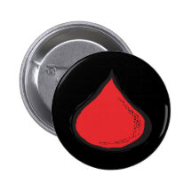 Blood Drop Pinback Button