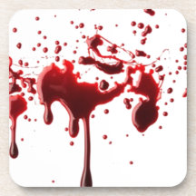 blood splatter 3 drink coasters