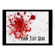 Blood Splatter Cards