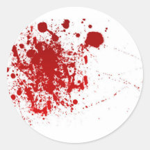 Blood Splatter Round Sticker
