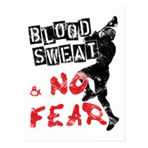 Blood Sweat and No Fear Lacrosse Postcards