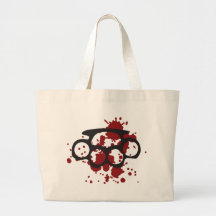 bloody brass knuckles canvas bags