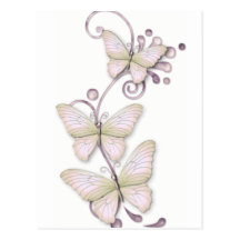 Blooming Butterflies 3 Post Card