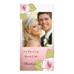 Blooming Cherry Blossoms Photo Thank You pink Personalised Photo Card