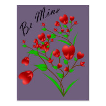 Blooming Hearts Valentine Postcard