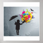 Blooming in the Rain Print