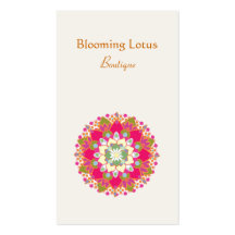 Blooming Lotus Flower Business Card