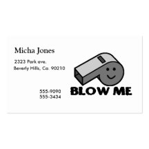 Blow Me Whistle Business Card Template