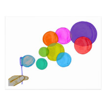 Blowing Bubbles (Rainbow) Post Card