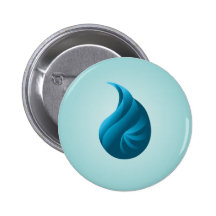 BLUE ABSTRACT STONE SNAIL PINBACK BUTTON