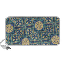 Blue and Beige Abstract Mini Speakers