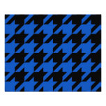 Blue and Black Houndstooth Patterned Photograph