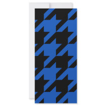 Blue and Black Houndstooth Patterned Full Color Rack Card