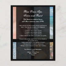 Blue and Black Luxury Spa Resort Theme Full Color Flyer