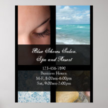 Blue and Black Luxury Spa Resort Theme Posters