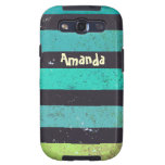 blue and black stripes samsung galaxy case