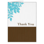 Blue and Brown Thank You Cards cards