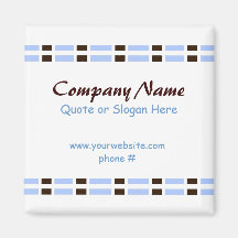 Blue and Chocolate Link Office Design Refrigerator Magnet