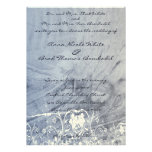 Blue and Cream Crumpled Chic Wedding Invitation