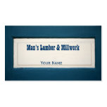 Blue and Cream Wood Panel Business Card
